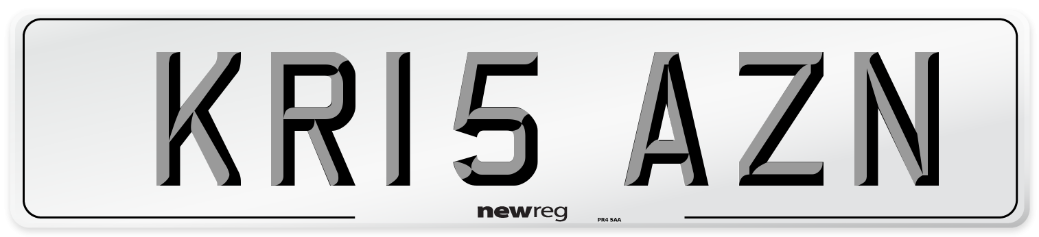 KR15 AZN Number Plate from New Reg